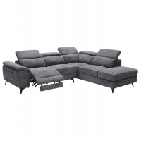 ΚΑΝΑΠΕΣ ΔΕΞΙΑ ΓΩΝΙΑ-ΑΝΑΚΛΙΣΗ & ΑΠΟΘ.ΧΩΡΟΣ-RESTRO HM3339.01R ΓΚΡΙ ΥΦΑΣΜΑ 284x224x76Υεκ