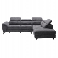 ΚΑΝΑΠΕΣ ΔΕΞΙΑ ΓΩΝΙΑ-ΑΝΑΚΛΙΣΗ & ΑΠΟΘ.ΧΩΡΟΣ-RESTRO HM3339.01R ΓΚΡΙ ΥΦΑΣΜΑ 284x224x76Υεκ