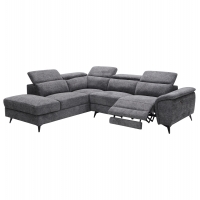 ΚΑΝΑΠΕΣ ΑΡΙΣΤΕΡΗ ΓΩΝΙΑ-ΑΝΑΚΛΙΣΗ & ΑΠΟΘ.ΧΩΡΟΣ-RESTRO HM3339.01L ΓΚΡΙ ΥΦΑΣΜΑ 284x224x76Υεκ