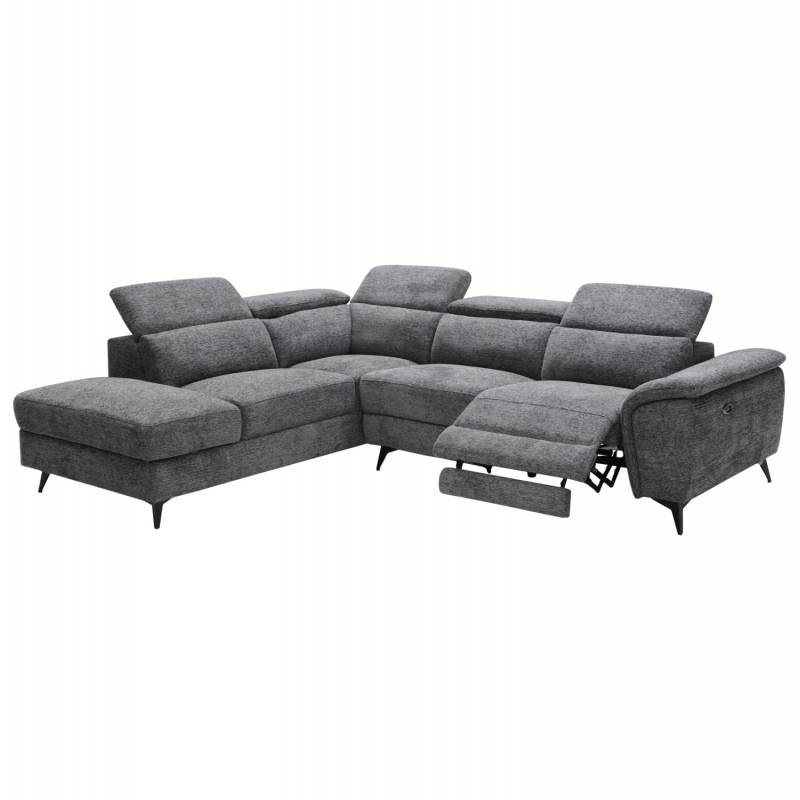 ΚΑΝΑΠΕΣ ΑΡΙΣΤΕΡΗ ΓΩΝΙΑ-ΑΝΑΚΛΙΣΗ & ΑΠΟΘ.ΧΩΡΟΣ-RESTRO HM3339.01L ΓΚΡΙ ΥΦΑΣΜΑ 284x224x76Υεκ