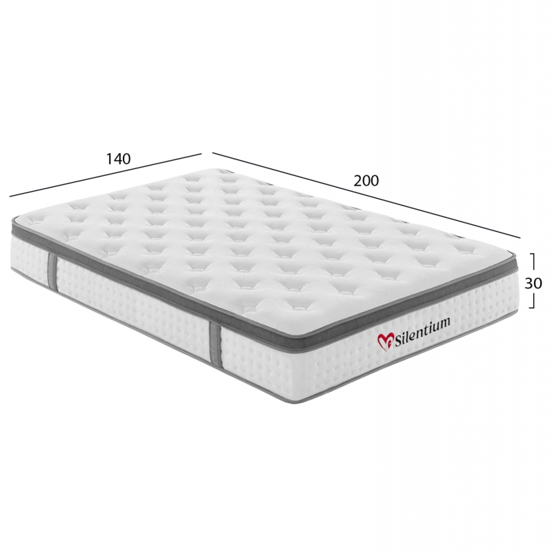 ΣΤΡΩΜΑ ΔΙΠΛΟ SILENTIUM HM749.04 POCKET SPRINGS--ΛΕΥΚΟ 140x200x30Υεκ.