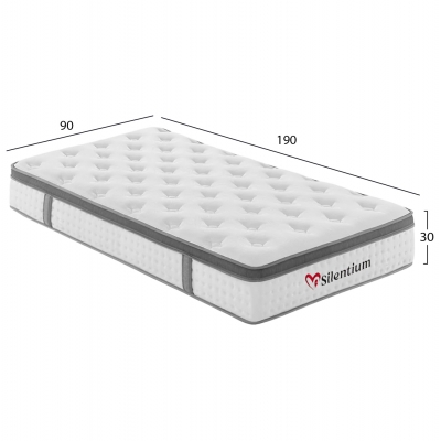 ΣΤΡΩΜΑ ΜΟΝΟ SILENTIUM HM749.01 POCKET SPRINGS--ΛΕΥΚΟ 90x190x30Υεκ. ΣΤΡΩΜΑ ΜΟΝΟ SILENTIUM HM749.01 POCKET SPRINGS--ΛΕΥΚΟ 90x190x30Υεκ.