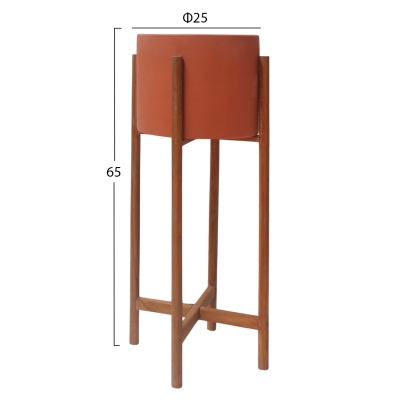 ΓΛΑΣΤΡΑ ΕΣΩΤ.ΧΩΡΟΥ RENTIL HM4684.08L FIBER CEMENT ΧΡΩΜΑ ΤΕΡΑΚΟΤΑ--ΒΑΣΗ TEAK Φ27x66Υ