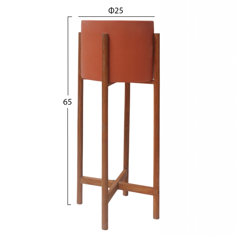 ΓΛΑΣΤΡΑ ΕΣΩΤ.ΧΩΡΟΥ RENTIL HM4684.08L FIBER CEMENT ΧΡΩΜΑ ΤΕΡΑΚΟΤΑ--ΒΑΣΗ TEAK Φ27x66Υ