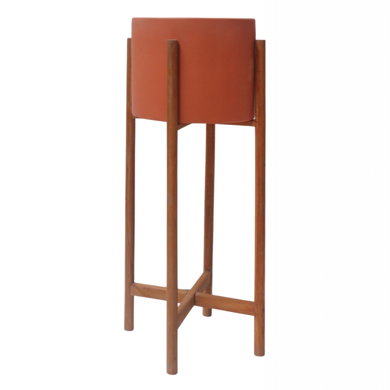 ΓΛΑΣΤΡΑ ΕΣΩΤ.ΧΩΡΟΥ RENTIL HM4684.08L FIBER CEMENT ΧΡΩΜΑ ΤΕΡΑΚΟΤΑ--ΒΑΣΗ TEAK Φ27x66Υ