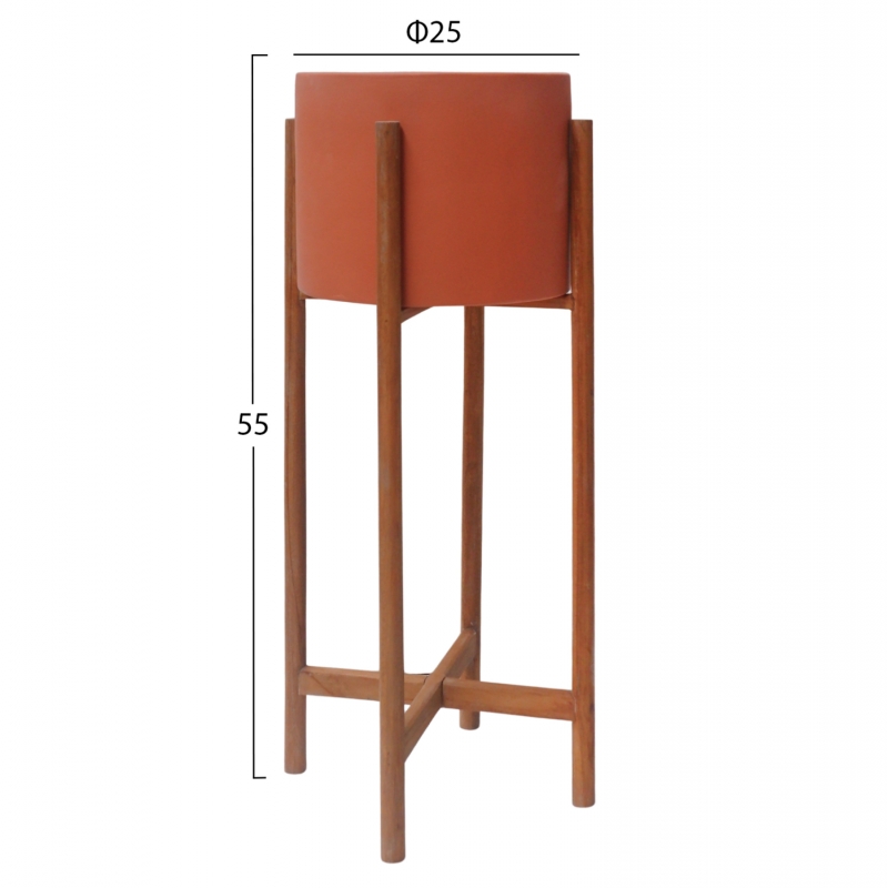 ΓΛΑΣΤΡΑ ΕΣΩΤ.ΧΩΡΟΥ RENTIL HM4684.08S FIBER CEMENT ΧΡΩΜΑ ΤΕΡΑΚΟΤΑ--ΒΑΣΗ TEAK Φ27x56Υ