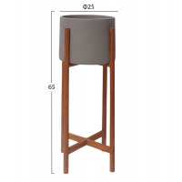 ΓΛΑΣΤΡΑ ΕΣΩΤ.ΧΩΡΟΥ RENTIL HM4684.03L FIBER CEMENT ΧΡΩΜΑ ΓΚΡΙ--ΒΑΣΗ TEAK Φ25x65Υ