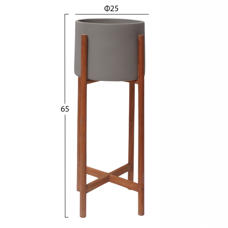 ΓΛΑΣΤΡΑ ΕΣΩΤ.ΧΩΡΟΥ RENTIL HM4684.03L FIBER CEMENT ΧΡΩΜΑ ΓΚΡΙ--ΒΑΣΗ TEAK Φ25x65Υ
