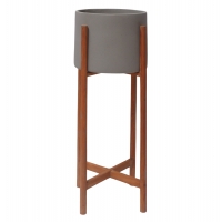 ΓΛΑΣΤΡΑ ΕΣΩΤ.ΧΩΡΟΥ RENTIL HM4684.03L FIBER CEMENT ΧΡΩΜΑ ΓΚΡΙ--ΒΑΣΗ TEAK Φ25x65Υ