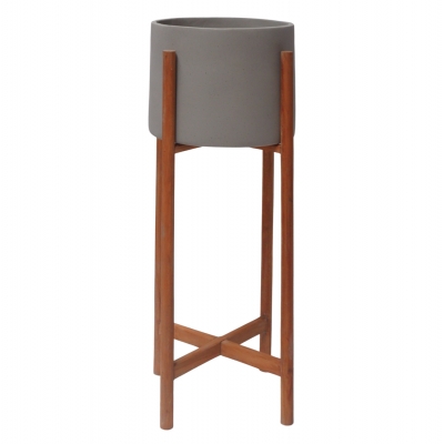 ΓΛΑΣΤΡΑ ΕΣΩΤ.ΧΩΡΟΥ RENTIL HM4684.03L FIBER CEMENT ΧΡΩΜΑ ΓΚΡΙ--ΒΑΣΗ TEAK Φ27x66Υ