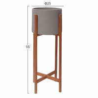 ΓΛΑΣΤΡΑ ΕΣΩΤ.ΧΩΡΟΥ RENTIL HM4684.03S FIBER CEMENT ΧΡΩΜΑ ΓΚΡΙ--ΒΑΣΗ TEAK Φ25x55Υ