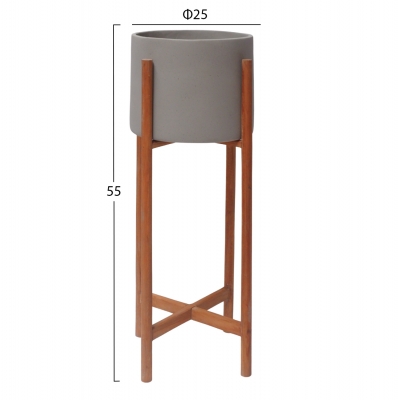 ΓΛΑΣΤΡΑ ΕΣΩΤ.ΧΩΡΟΥ RENTIL HM4684.03S FIBER CEMENT ΧΡΩΜΑ ΓΚΡΙ--ΒΑΣΗ TEAK Φ27x56Υ