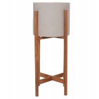 ΓΛΑΣΤΡΑ ΕΣΩΤ.ΧΩΡΟΥ RENTIL HM4684.03S FIBER CEMENT ΧΡΩΜΑ ΓΚΡΙ--ΒΑΣΗ TEAK Φ27x56Υ