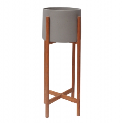 ΓΛΑΣΤΡΑ ΕΣΩΤ.ΧΩΡΟΥ RENTIL HM4684.03S FIBER CEMENT ΧΡΩΜΑ ΓΚΡΙ--ΒΑΣΗ TEAK Φ27x56Υ