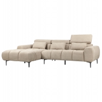 ΚΑΝΑΠΕΣ ΑΡΙΣΤΕΡΗ ΓΩΝΙΑ DIVYA HM3267.11L ΜΠΕΖ ΥΦΑΣΜΑ 264x175x99Υεκ.