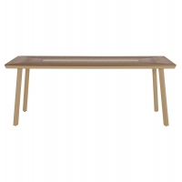 ΤΡΑΠΕΖΙ ΑΛΟΥΜΙΝΙΟΥ TABER HM5131.04 ΚΑΠΟΥΤΣΙΝΟ ΜΕ POLYWOOD TOP 200x100x75Υεκ