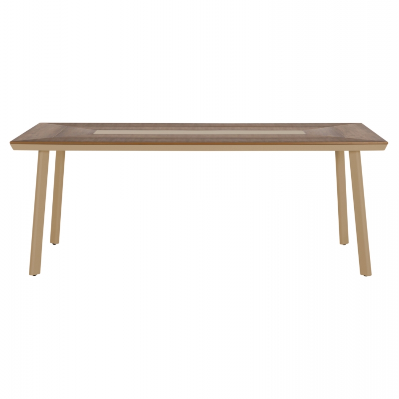 ΤΡΑΠΕΖΙ ΑΛΟΥΜΙΝΙΟΥ TABER HM5131.04 ΚΑΠΟΥΤΣΙΝΟ ΜΕ POLYWOOD TOP 200x100x75Υεκ