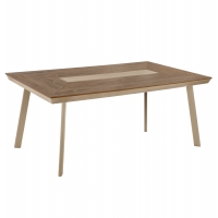 ΤΡΑΠΕΖΙ ΑΛΟΥΜΙΝΙΟΥ TABER HM5131.04 ΚΑΠΟΥΤΣΙΝΟ ΜΕ POLYWOOD TOP 200x100x75Υεκ