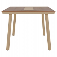 ΤΡΑΠΕΖΙ ΑΛΟΥΜΙΝΙΟΥ TABER HM5131.04 ΚΑΠΟΥΤΣΙΝΟ ΜΕ POLYWOOD TOP 200x100x75Υεκ