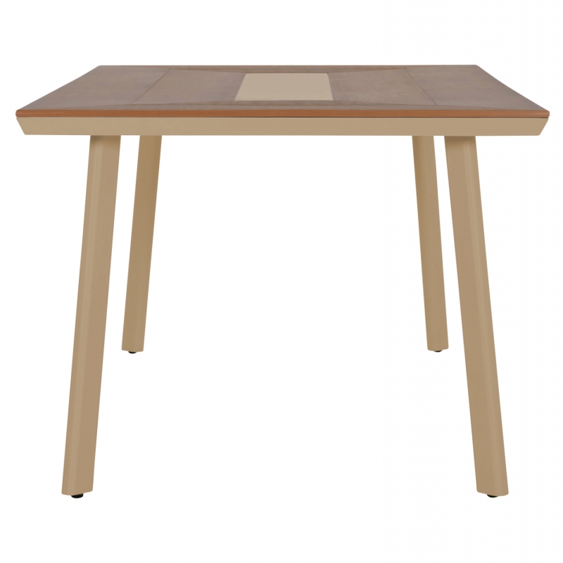 ΤΡΑΠΕΖΙ ΑΛΟΥΜΙΝΙΟΥ TABER HM5131.04 ΚΑΠΟΥΤΣΙΝΟ ΜΕ POLYWOOD TOP 200x100x75Υεκ