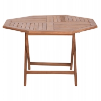 ΤΡΑΠΕΖΙ ΠΟΛΥΓΩΝΟ ΠΤΥΣΣΟΜΕΝΟ KARLIN HM6618 ΞΥΛΟ TEAK ΣΕ ΦΥΣΙΚΟ ΧΡΩΜΑ 120x120x75Yεκ.