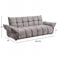 ΚΑΝΑΠΕΣ ΚΡΕΒΑΤΙ MELU HM3314.01 ΓΚΡΙ ΥΦΑΣΜΑ--ΚΑΘΙΣΜΑ POCKET SPRINGS 240-250x90x85Υεκ. ΚΑΝΑΠΕΣ ΚΡΕΒΑΤΙ MELU HM3314.01 ΓΚΡΙ ΥΦΑΣΜΑ--ΚΑΘΙΣΜΑ POCKET SPRINGS 240-250x90x85Υεκ.