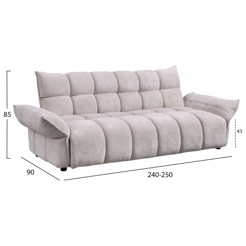 ΚΑΝΑΠΕΣ ΚΡΕΒΑΤΙ MELU HM3314.02 ΜΠΕΖ ΥΦΑΣΜΑ--ΚΑΘΙΣΜΑ POCKET SPRINGS 240-250x90x85Υεκ. ΚΑΝΑΠΕΣ ΚΡΕΒΑΤΙ MELU HM3314.02 ΜΠΕΖ ΥΦΑΣΜΑ--ΚΑΘΙΣΜΑ POCKET SPRINGS 240-250x90x85Υεκ.