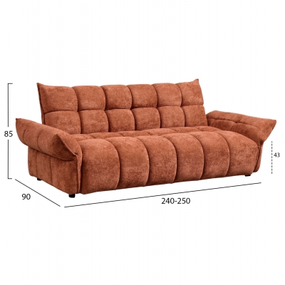 ΚΑΝΑΠΕΣ ΚΡΕΒΑΤΙ MELU HM3314.04 ΤΕΡΑΚΟΤΑ ΥΦΑΣΜΑ--ΚΑΘΙΣΜΑ POCKET SPRINGS 240-250x90x85Υεκ ΚΑΝΑΠΕΣ ΚΡΕΒΑΤΙ MELU HM3314.04 ΤΕΡΑΚΟΤΑ ΥΦΑΣΜΑ--ΚΑΘΙΣΜΑ POCKET SPRINGS 240-250x90x85Υεκ