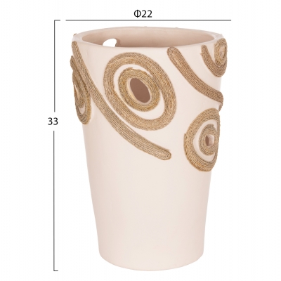 ΕΠΙΤΡΑΠΕΖΙΟ ΔΙΑΚΟΣΜΗΤΙΚΟ ΒΑΖΟ DEAN HM4677.02L ΤΕΡΑΚΟΤΑ ΣΕ ΚΡΕΜ--Φ22x33Υεκ.
