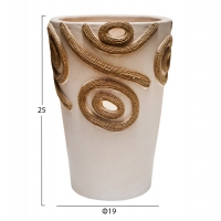 ΕΠΙΤΡΑΠΕΖΙΟ ΔΙΑΚΟΣΜΗΤΙΚΟ ΒΑΖΟ DEAN HM4677.02S ΤΕΡΑΚΟΤΑ ΣΕ ΚΡΕΜ--Φ19x25Υεκ.