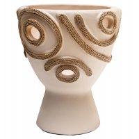 ΕΠΙΤΡΑΠΕΖΙΟ ΔΙΑΚΟΣΜΗΤΙΚΟ ΒΑΖΟ DEAN HM4678.02 ΤΕΡΑΚΟΤΑ ΣΕ ΚΡΕΜ--Φ23x29Υεκ.