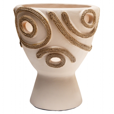 ΕΠΙΤΡΑΠΕΖΙΟ ΔΙΑΚΟΣΜΗΤΙΚΟ ΒΑΖΟ DEAN HM4678.02 ΤΕΡΑΚΟΤΑ ΣΕ ΚΡΕΜ--Φ25x28Υεκ.