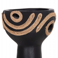 ΕΠΙΤΡΑΠΕΖΙΟ ΔΙΑΚΟΣΜΗΤΙΚΟ DEAN HM4679.01 ΜΑΥΡΗ ΤΕΡΑΚΟΤΑ & ΣΧΟΙΝΙ AGEL Φ18x35Υεκ