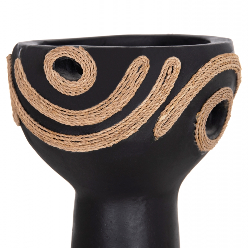 ΕΠΙΤΡΑΠΕΖΙΟ ΔΙΑΚΟΣΜΗΤΙΚΟ DEAN HM4679.01 ΜΑΥΡΗ ΤΕΡΑΚΟΤΑ & ΣΧΟΙΝΙ AGEL Φ18x35Υεκ