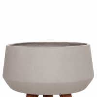 ΓΛΑΣΤΡΑ ΕΣΩΤ.ΧΩΡΟΥ QUAN HM4680.03S FIBER CEMENT ΓΚΡΙ--ΒΑΣΗ TEAK Φ37x36Υεκ