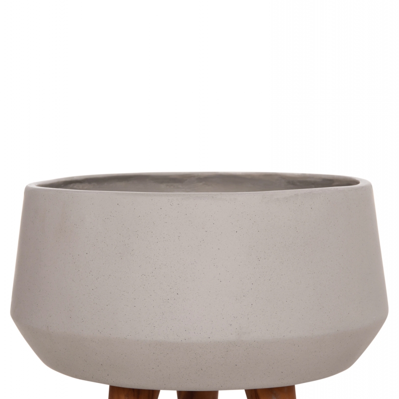 ΓΛΑΣΤΡΑ ΕΣΩΤ.ΧΩΡΟΥ QUAN HM4680.03S FIBER CEMENT ΓΚΡΙ--ΒΑΣΗ TEAK Φ37x36Υεκ