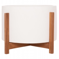 ΓΛΑΣΤΡΑ ΕΣΩΤ.ΧΩΡΟΥ HOFF HM4682.02L FIBER CEMENT ΛΕΥΚΟ-TEAK ΒΑΣΗ Φ50x35Υεκ