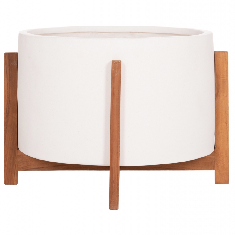 ΓΛΑΣΤΡΑ ΕΣΩΤ.ΧΩΡΟΥ HOFF HM4682.02L FIBER CEMENT ΛΕΥΚΟ-TEAK ΒΑΣΗ Φ50x35Υεκ