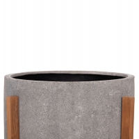 ΓΛΑΣΤΡΑ ΕΣΩΤ.ΧΩΡΟΥ HOFF HM4682.03L FIBER CEMENT ΓΚΡΙ-TEAK ΒΑΣΗ Φ50x35Υεκ