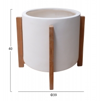 ΓΛΑΣΤΡΑ ΕΣΩΤ.ΧΩΡΟΥ HOFF HM4682.02M FIBER CEMENT ΛΕΥΚΟ-TEAK ΒΑΣΗ Φ40x39Υεκ