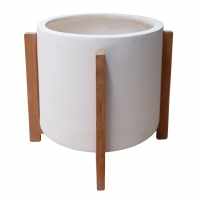 ΓΛΑΣΤΡΑ ΕΣΩΤ.ΧΩΡΟΥ HOFF HM4682.02M FIBER CEMENT ΛΕΥΚΟ-TEAK ΒΑΣΗ Φ40x39Υεκ