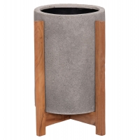 ΓΛΑΣΤΡΑ ΕΣΩΤ.ΧΩΡΟΥ HOFF HM4682.03S FIBER CEMENT ΓΚΡΙ-TEAK ΒΑΣΗ Φ33x42Υεκ