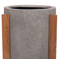 ΓΛΑΣΤΡΑ ΕΣΩΤ.ΧΩΡΟΥ HOFF HM4682.03S FIBER CEMENT ΓΚΡΙ-TEAK ΒΑΣΗ Φ33x42Υεκ