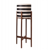 ΓΛΑΣΤΡΑ-ΚΑΣΠΟ ΕΣΩΤ.ΧΩΡΟΥ RENTIL HM4683L FIBER CEMENT ΛΕΥΚΟ/ΜΑΥΡΟ--ΒΑΣΗ TEAK Φ25x65Υεκ