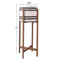 ΓΛΑΣΤΡΑ-ΚΑΣΠΟ ΕΣΩΤ.ΧΩΡΟΥ RENTIL HM4683M FIBER CEMENT ΛΕΥΚΟ/ΜΑΥΡΟ--ΒΑΣΗ TEAK Φ25x55Υεκ