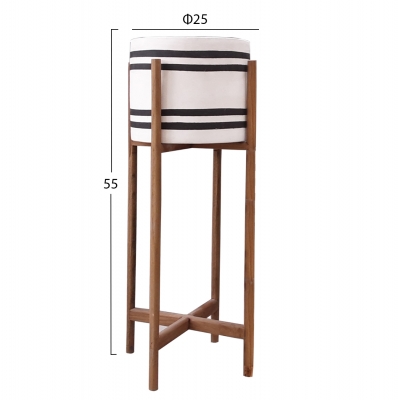 ΓΛΑΣΤΡΑ-ΚΑΣΠΟ ΕΣΩΤ.ΧΩΡΟΥ RENTIL HM4683M FIBER CEMENT ΛΕΥΚΟ/ΜΑΥΡΟ--ΒΑΣΗ TEAK Φ27x66Υεκ