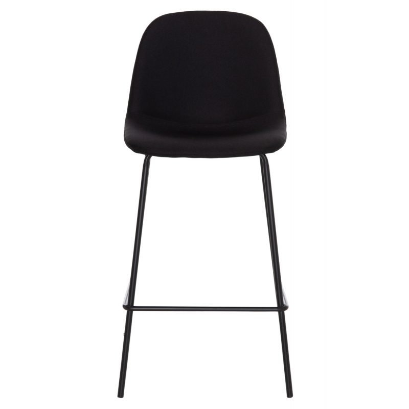 ΣΚΑΜΠΟ ΜΠΑΡ VINCENT HM9298.24 ΜΕΣΑΙΟΥ ΥΨΟΥΣ-ΜΑΥΡΟ ΥΦΑΣΜΑ-ΜΕΤΑΛΛΙΚΑ ΠΟΔΙΑ 43x50x92,5Υεκ