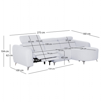 ΚΑΝΑΠΕΣ ΔΕΞΙΑ ΓΩΝΙΑ 3Θ ΜΕ RECLINE VALENTE HM3317.01R ΑΝΟΙΧΤΟ ΓΚΡΙ ΥΦΑΣΜΑ 275x160x104Yεκ ΚΑΝΑΠΕΣ ΔΕΞΙΑ ΓΩΝΙΑ 3Θ ΜΕ RECLINE VALENTE HM3317.01R ΑΝΟΙΧΤΟ ΓΚΡΙ ΥΦΑΣΜΑ 275x160x104Yεκ