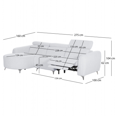 ΚΑΝΑΠΕΣ ΑΡΙΣΤΕΡΗ ΓΩΝΙΑ 3Θ ΜΕ RECLINE VALENTE HM3317.01L ΑΝΟΙΧΤΟ ΓΚΡΙ ΥΦΑΣΜΑ 275x160x104Yεκ ΚΑΝΑΠΕΣ ΑΡΙΣΤΕΡΗ ΓΩΝΙΑ 3Θ ΜΕ RECLINE VALENTE HM3317.01L ΑΝΟΙΧΤΟ ΓΚΡΙ ΥΦΑΣΜΑ 275x160x104Yεκ