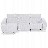 ΚΑΝΑΠΕΣ ΑΡΙΣΤΕΡΗ ΓΩΝΙΑ 3Θ ΜΕ RECLINE VALENTE HM3317.01L ΑΝΟΙΧΤΟ ΓΚΡΙ ΥΦΑΣΜΑ 275x160x104Yεκ